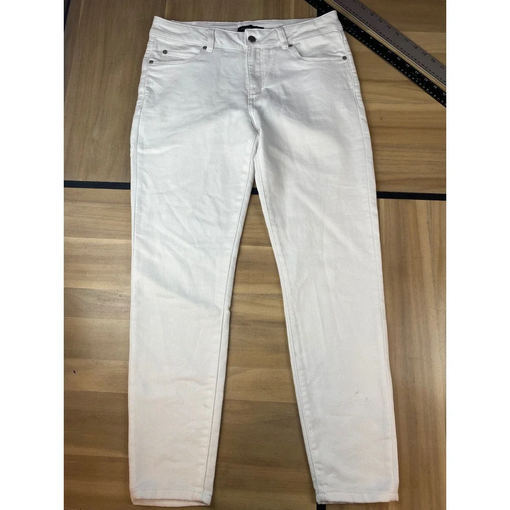 Tahari Womens Kelly Classic Skinny Jeans Size 10/30 White Denim‎ Casual